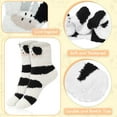 thumbnail image 3 of Women Fuzzy Slippers Soft Cow Slippers Kawaii Slippers Cow Animal Slippers Cute Slippers 3D Animal Winter Warm Slipper Socks Non Skid House Slippers, 3 of 7