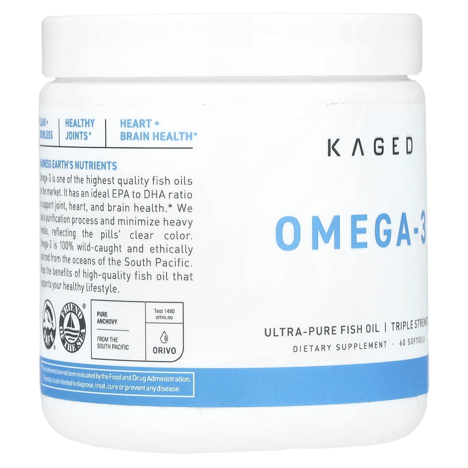 Kaged Omega-3, Triple Strength, 60 Softgels