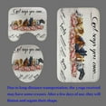 thumbnail image 2 of 4PCS Horse Shower Curtain Set, Motivational Quotes Farm Animal Sunflower Barn Windmill Western Country Rustic Farmhouse Bathroom Decor Fabric Shower Curtain Non-slip Bath Mat Toilet Rug, 2 of 7