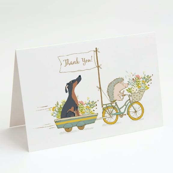 Doberman Pinscher Mix Greeting Cards and Envelopes Pack of 8