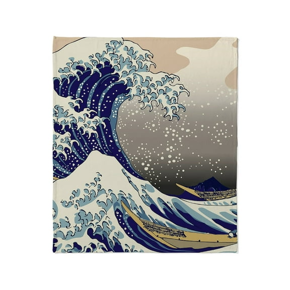 CafePress - Hokusai The Great Wave Off Kanagawa Throw Blanket - Soft Fleece Throw Blanket, 50"x60" for All Ages