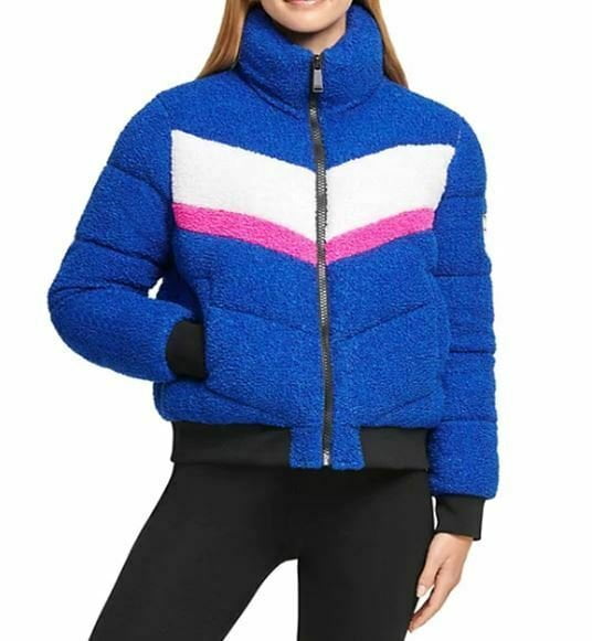 Colorblocked Sherpa Puffer Jacket 
