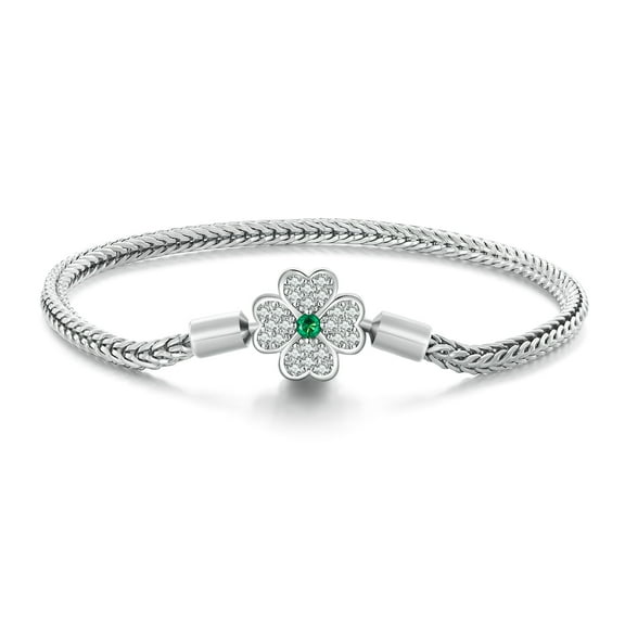Classic Four-Leaf Clover Bracelet, Compatible with Most Charm Beads, Bracelet for Women
