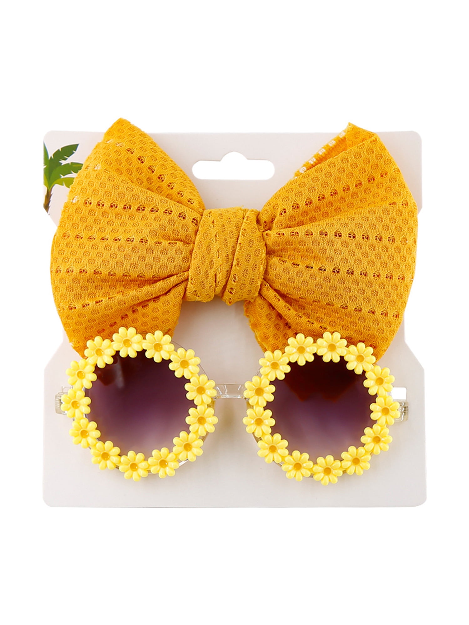 Retro Daisy Sunglasses for Little Girls Flower Round Fashion Disco