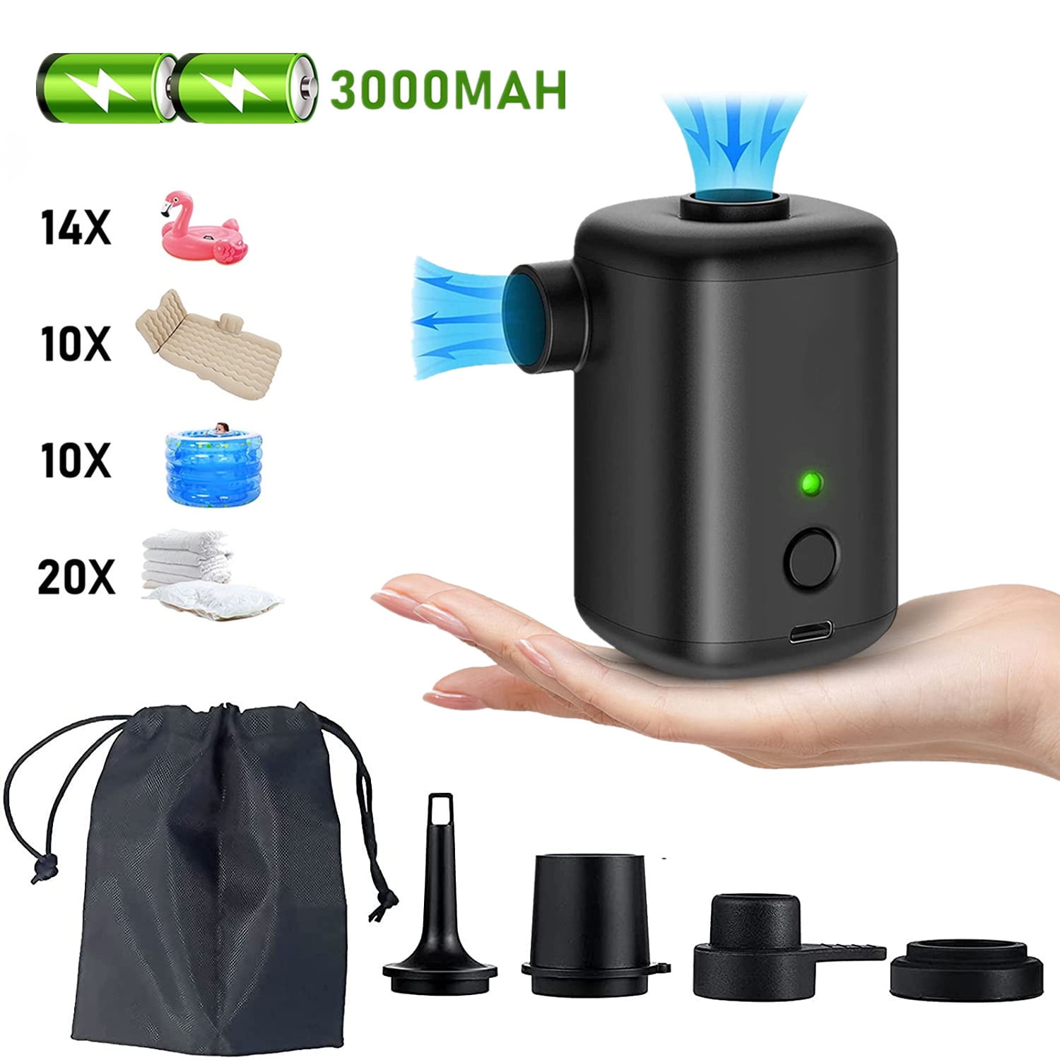 ETENWOLF P300 Plus Pompe à ballon électrique de basket
