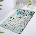 thumbnail image 2 of Rustic Daisy Floral Bathroom Rugs Inspirational Quote Bath Mat Teal Flower Butterfly Vintage Barn Door Motivational Words Country Farmhouse Bedroom Kitchen Indoor Floor Decor Carpet 16x24 Inch, 2 of 4