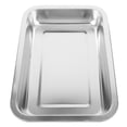 thumbnail image 3 of MOVTOTOP Large Rectangular Cat Litter Box Stainless Steel Litter Box Low Edge Open Cat Litter Box, 3 of 8
