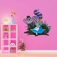 thumbnail image 3 of White Rabbit Cinderella Adorable Cartoon Wall Decal Alice in Wonderland Characters Cheshire Cat Movie Cartoon Decor Sticker Home Nursery Teen Room Decal - Size: 20 In(W) x 20 In(H), 3 of 4