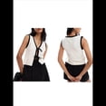 thumbnail image 3 of Chaleco de Punto con Cuello en V y Lazo de Dinero Antiguo para Mujer. M, 3 of 8