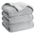 thumbnail image 1 of Manta Bedsure Sherpa de forro polar tamaño king, 270 x 230 cm, color gris claro, 1 of 6