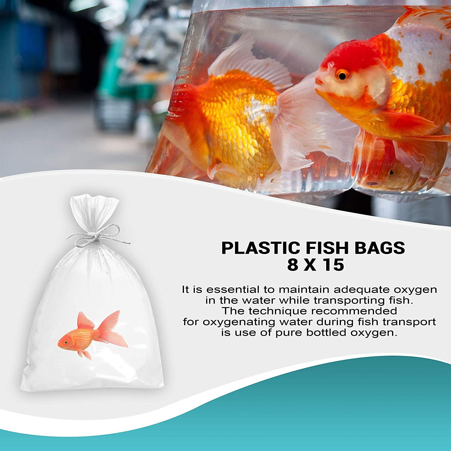 Buy Water Tight Poly Bags, 6 x 18, 2 mil, Tropical Fish Bags