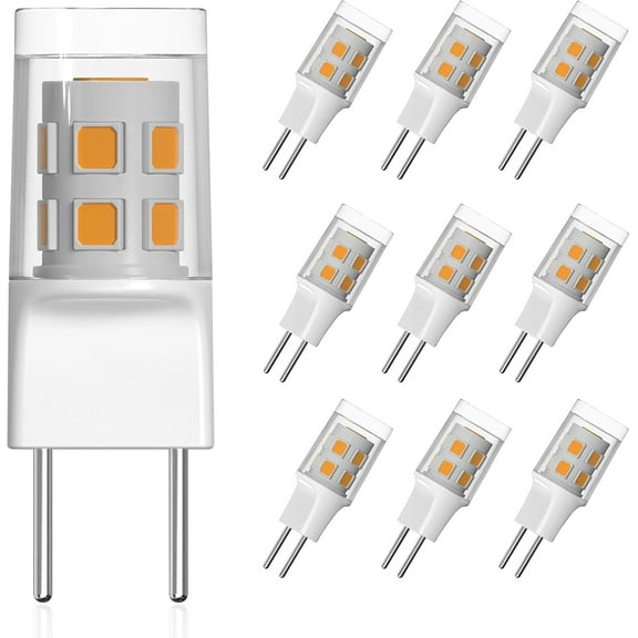 G8/GY8.6 LED Light Bulb 3 Watts Warm White - G8 Base Bi-pin Xenon JCD Type LED 120V 20W Halogen Replacement Bulb,Under-Cabinet Light.Pack of 10 (Warm White)