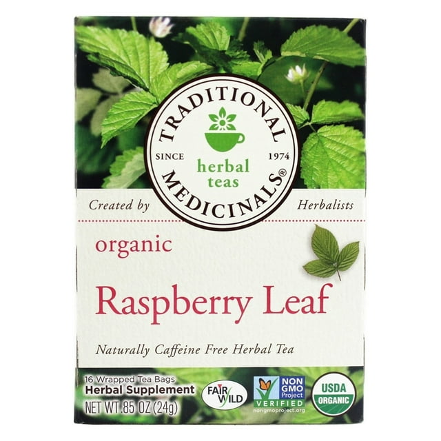 Traditional Medicinals - Organic Raspberry Leaf Herbal Tea - 16 Tea Bags