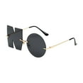 thumbnail image 4 of Gafas de sol para mujer,NO Gafas de letras para mujeres Hombres Verano al aire libre,Gafas de sol sin montura Protección solar Gafas únicas,Gafas de conducción de moda Gafas Gafas de, 4 of 8