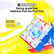 Gan I Carry 4, Smart Speed Cube 3x3 Magnetic, Connected Electronic Bluetooth Magic Cube for Kids Adults, Battery Replaceable Frosted Version