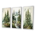 thumbnail image 3 of Designart "Green Pine Tree magic Guardians III" Floral Framed Wall Art Set Of 3 - Green Tree Pine Frame Canvas Set For Living Room Decor, 3 of 6