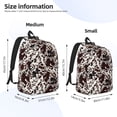 thumbnail image 2 of Disketp Cow Skin print Canvas Backpack Lightweight Travel Daypack Student Rucksack Laptop Backpack-Small, 2 of 5