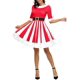thumbnail image 1 of Vestido navideño feo para mujer, vestidos festivos con estampado rojo y verde para Navidad, 1 of 5