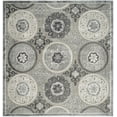 thumbnail image 2 of SAFAVIEH Paradise Fidan Geometric Circles Area Rug, Light Grey/Dark Grey, 6'7" x 6'7" Square, 2 of 6
