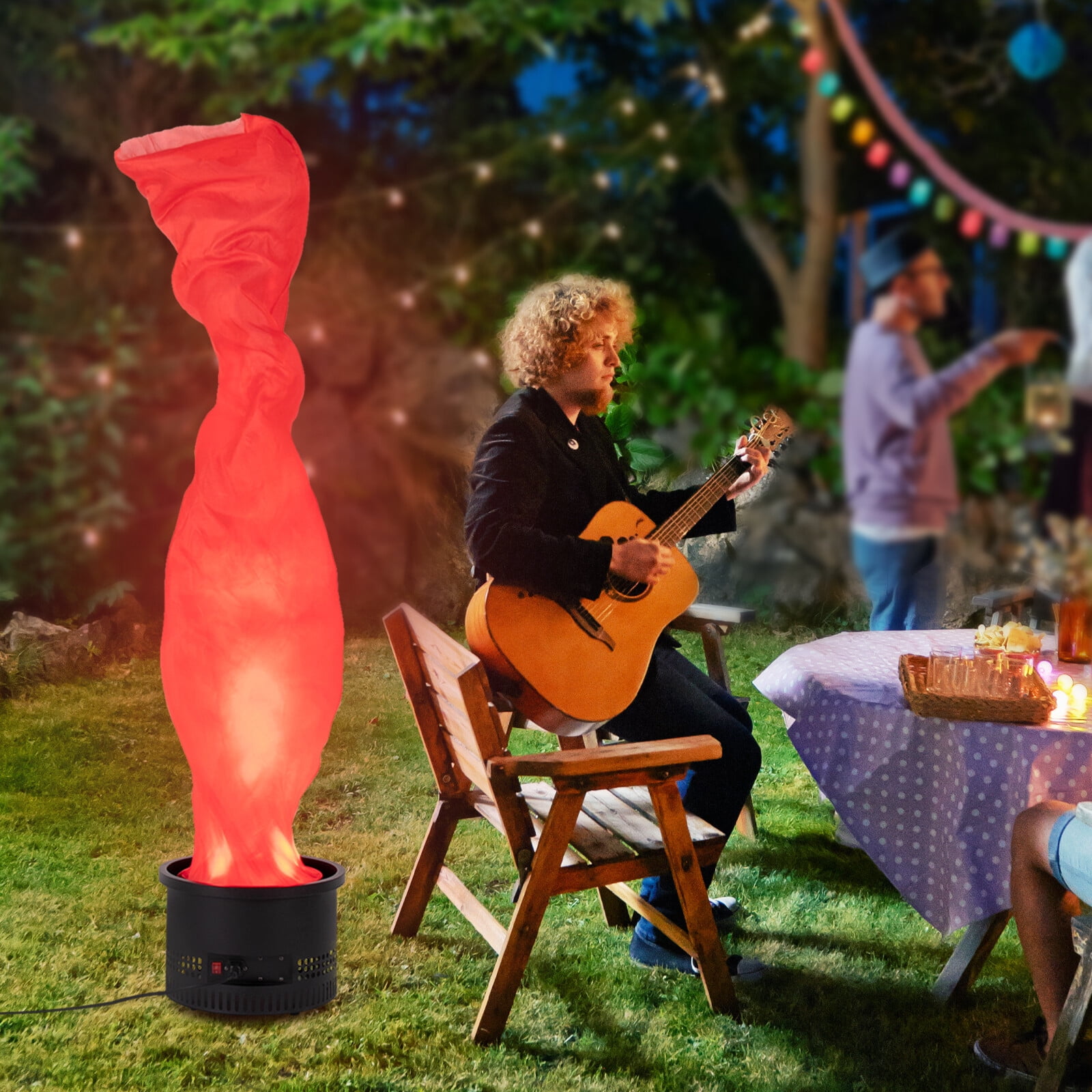 5.58-5.91ft 10 LED Fake Flame Light Stage Show Fire Flame Lighting Disco DJ Band KTV Bar for Stages