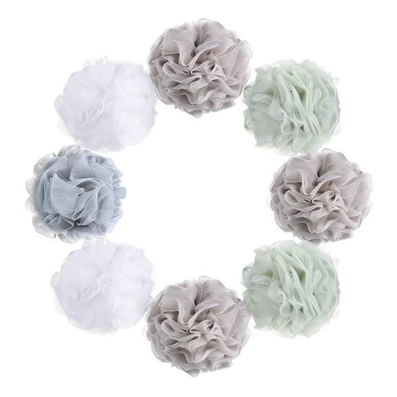 Tutuviw Loofah Bath Sponge Set of 8 - Soft Exfoliating Shower Lufa for Silky Skin - Long-Handle Mesh Body Poufs- Women and Men’s Luffas - Full Cleanse & Lather