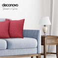 thumbnail image 2 of Deconovo Designer Series Throw Pillow Cases for Dormitorio Sofa Curly Patterned Jacquard Pillow Covers with Edges, Juego de 2, Red, 16x16 Inch, 2 of 6