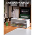 thumbnail image 4 of Linogy 8-Slot AA AAA Battery Charging Station & Organizer with Storage Drawer â Smart Battery Recharger for Lithium NiMH NiCd, Auto-Drop Hub with E-Ink Display for Home & Gami, 4 of 9