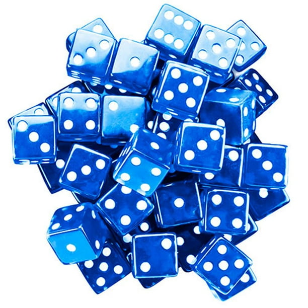 25 Blue Dice 19 mm