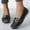 Black, variant on OWUUcdse Losfers for Women, Slip-on Soft Sole Casual Lightweight Flat Shoes Beige Size 9