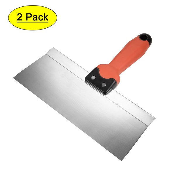 Raspadores de masilla Uxcell de 10'' de acero inoxidable tono plateado 2pcs
