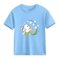 thumbnail image 5 of Piuwrlz Short Shirts Sleeve Kids Girls Graphic T-Shirts Crew Neck Pullover Blue Size 7-8 Years, 5 of 7
