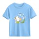 thumbnail image 4 of Blusas y camisas de manga corta con cuello redondo para niños Camiseta de verano de manga corta estampada para niñas Jersey elegante de cuello redondo para niñas Top de algodón para niños, 4 of 6