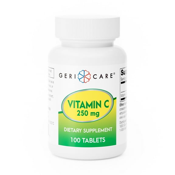 GeriCare - Vitamin C Supplement - 250 mg Strength - Tablet - 100 Per Bottle