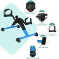 thumbnail image 2 of MEETWARM Pedal Exerciser Under Desk Exercise Peddler Arm Leg Folding Mini Stationary Peddler Bike with LCD Display Portable Bicycle Exerciser Machine for Seniors (Blue), 2 of 7