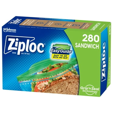 Ziploc Sandwich Bags with EasyGuide 280 Count