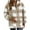 X_Khaki, variant on Fashion Plaid Botton Jackets for Womens 2024 Plus Size Straight Cardigan Button Pocket Coat