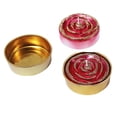 thumbnail image 6 of BalsaCircle 2 Red Gold Glitter Unscented Rose Tealight Wax Candles, 6 of 6