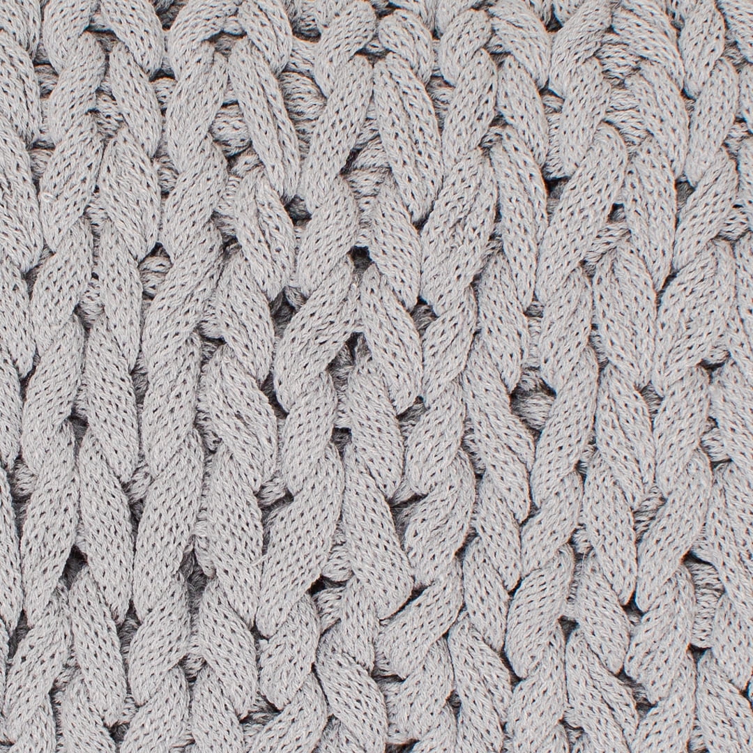Silver One International Chunky Knitted Throw Blanket, Gray, 50" x 60"