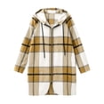 thumbnail image 5 of Uaswgudfs Women's Plaid Hooded Long Coat Zip Up Flannel Jacket Casual Loose Outerwear for Fall Winter Daily Wear, 5 of 8
