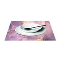 thumbnail image 3 of Purple and Gold Marble 4 PCs Placemats Set Linen Non-Slip Table Mat Rectangular Washable for Dining Kitchen Party 12"x18", 3 of 8