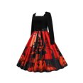 thumbnail image 3 of MAWCLOS Robes Décontractées Florales d'Halloween pour Femmes, Robe Midi Style-A S, 3 of 4