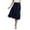 Navy, variant on MIXUE Skirts For Women Summer Solid Color Elastic High Waist A Line Casual Bohemian Beach Skirt Beachwear,Red,S