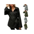 thumbnail image 6 of Seyurigaoka Women Jacket Solid Color Hooded Long Sleeve Slim-Waist Sports Coat, 6 of 8