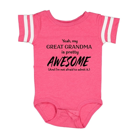 Inktastic Yeah My Great Grandma is Pretty Awesome Boys or Girls Baby Bodysuit