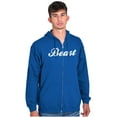 thumbnail image 4 of Beast Motivation Workout Gym Fitness Men's Big & Tall Graphic Zip Up Hoodie Brisco Brands 3X, 4 of 5