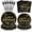 Happy Retirement, variant on Happy Retirement Tableware Party Supplies  – Disposable Black and Gold Paper Plates, Napkins, and Forks, Cheers to Retirement Dinnerware Party Decorations
