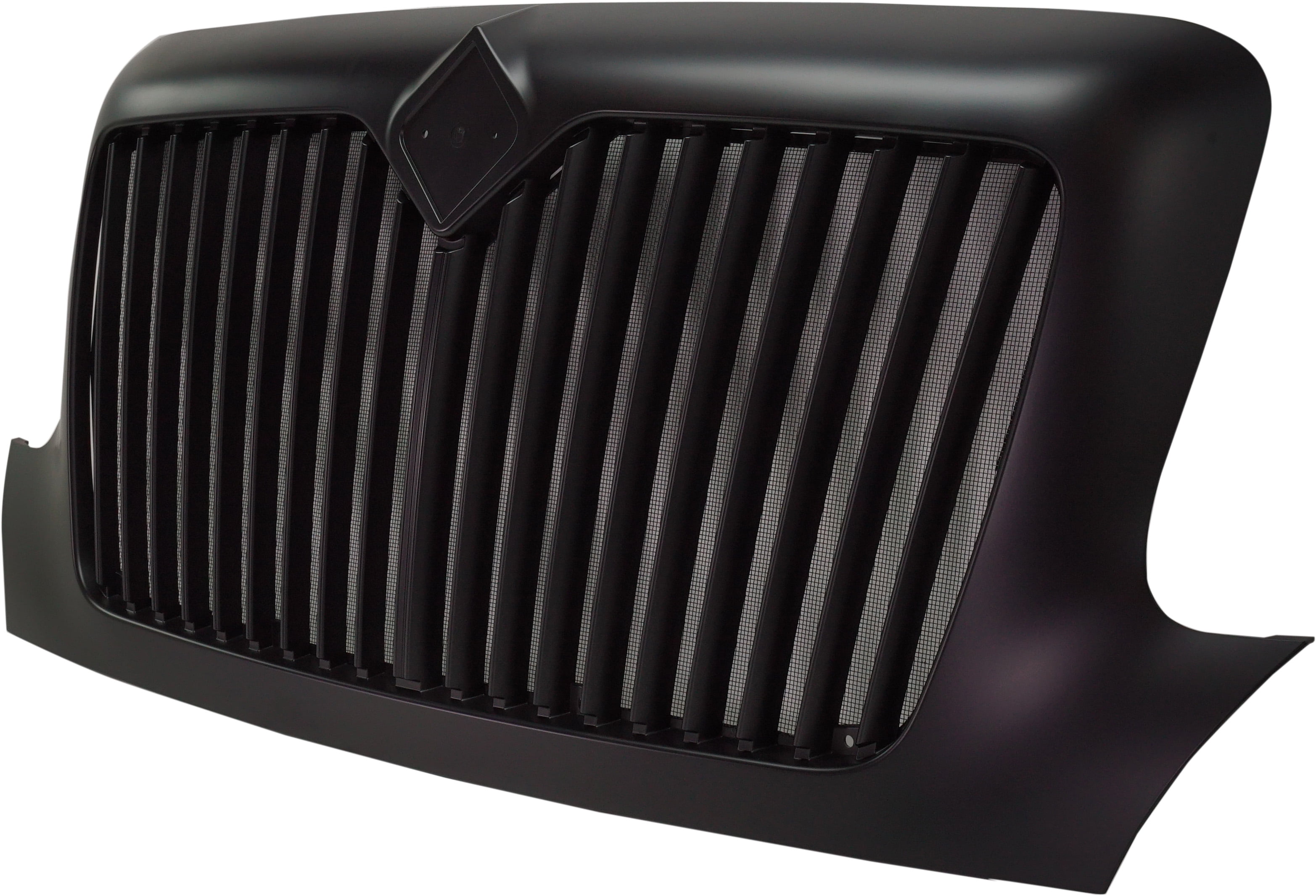 Grille Assembly Compatible With 2008-2011 International 4100 2003-2009 4200 Painted Black Shell and Insert