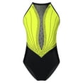 thumbnail image 1 of DPOIS Kids Girls Sparkly Sleeveless Gymnastics Leotard Workout Unitard Active Biketard Yellow 10, 1 of 5