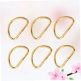 thumbnail image 3 of RUNROTOO 100PCS Metal D Rings Golden for Harnesses and Adjustable Backpack Straps, 3 of 7