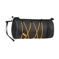 thumbnail image 3 of Quzzie Bike Handlebar Bag Waterproof Roll Storage Bicycle Front Bag with Nylon Shoulder Strap Sturdy Elastic Cord Lightweight Suitable for Exercise Mountain Cycling Orange, 3 of 8